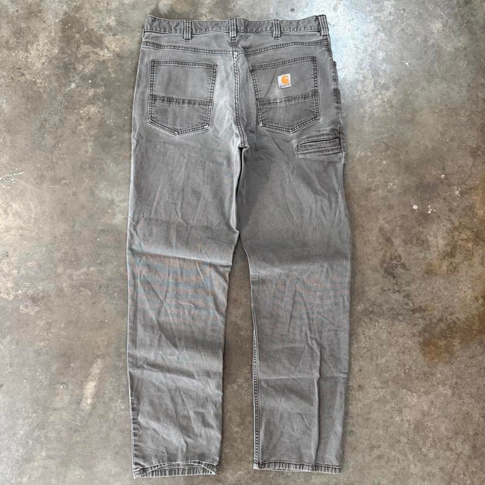 Carhartt Mens Relaxed Fit Carpenter Work Pants Faded Green 34x31 Vintage Utility
